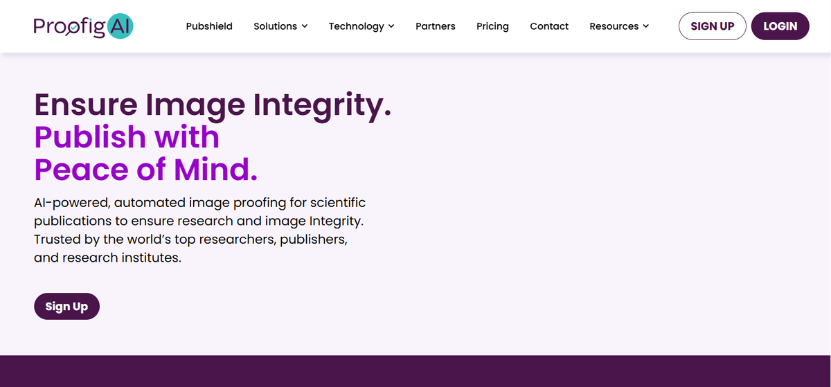 Proofig 官网界面截图